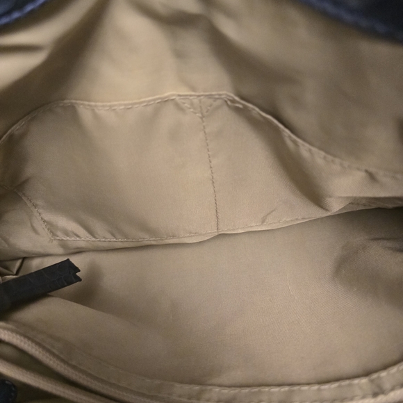 Genna De Rossi Shoulder Bag Purse Light Blue Faux Leather Studded Tote Large - Picture 11 of 12